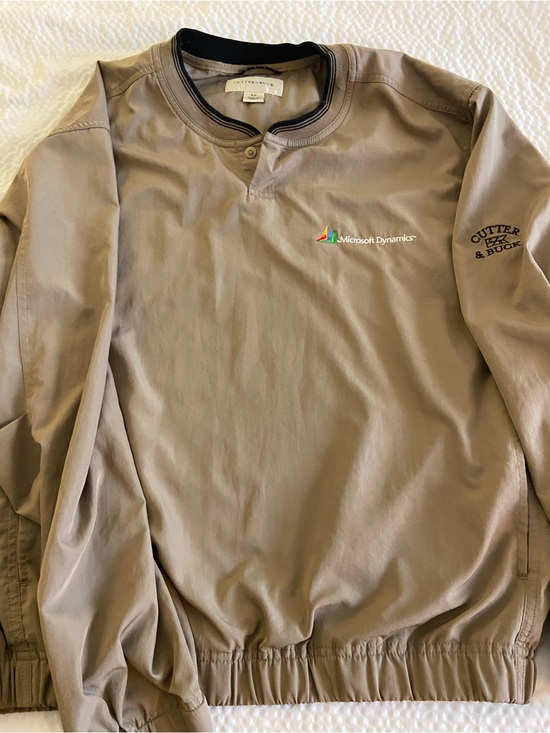 Cutter & Buck Other - Cutter & Buck Men's Tan Pullover with Microsoft Dynamics Embroidery Sz S